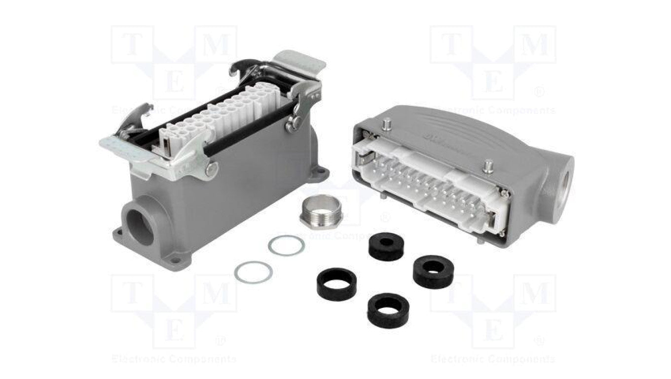 Złącze HDC męskie + żeńskie GWconnect PIN 24 16A 500V 24+PE 93603-0094