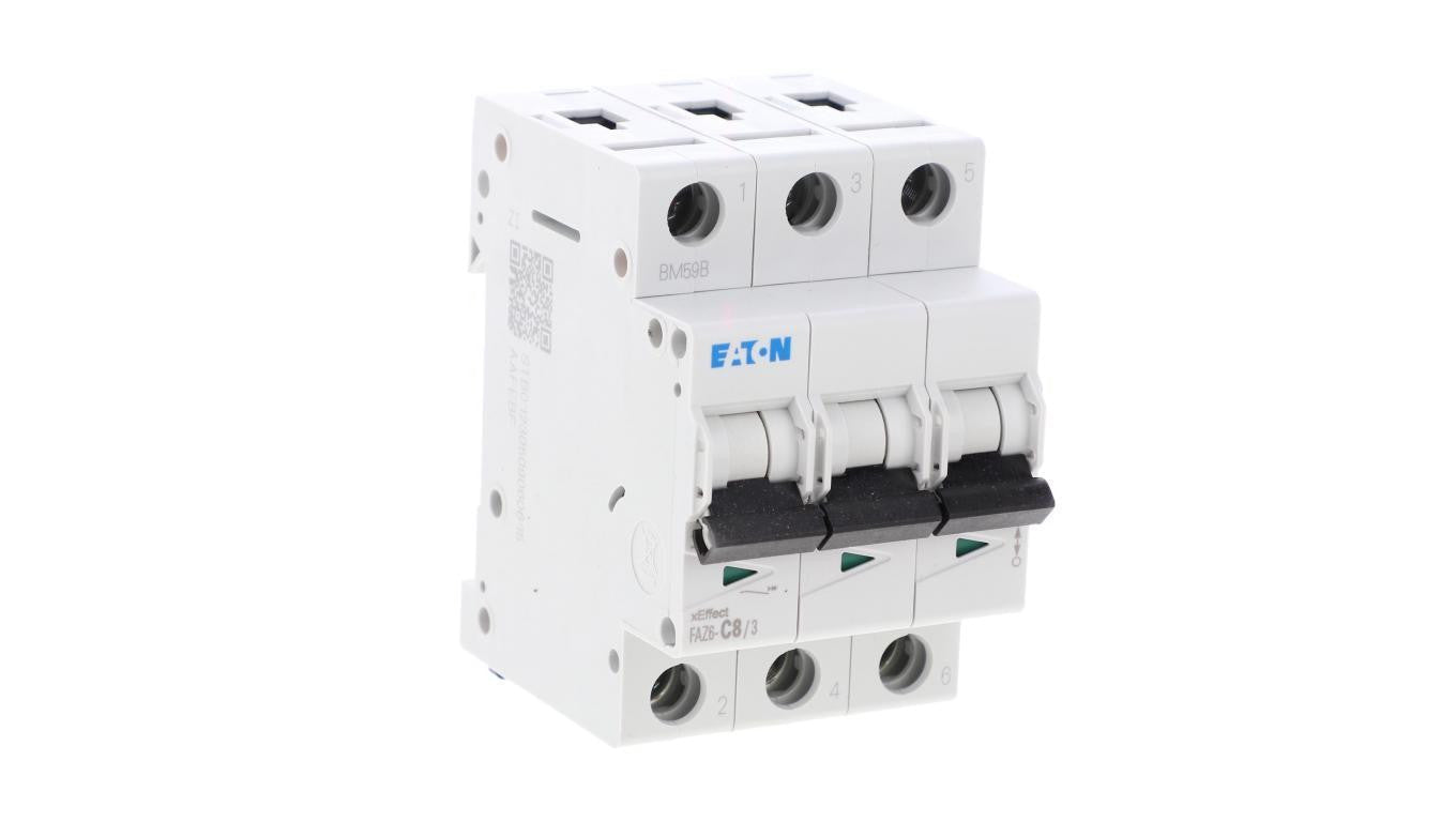 Wyłącznik nadprądowy 3P C 8A 6kA AC FAZ6-C8/3 177405