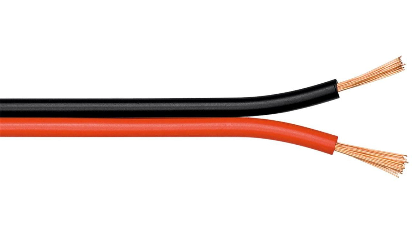 Kabel głośnikowy Czerwony czarny CCA - Długość kabla 10 m