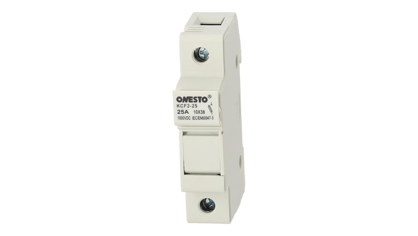 Podstawa bezpiecznikowa 25A 1-biegunowa 1P (1000V DC) 1-modułowa na wkładki 10x38mm ONESTO