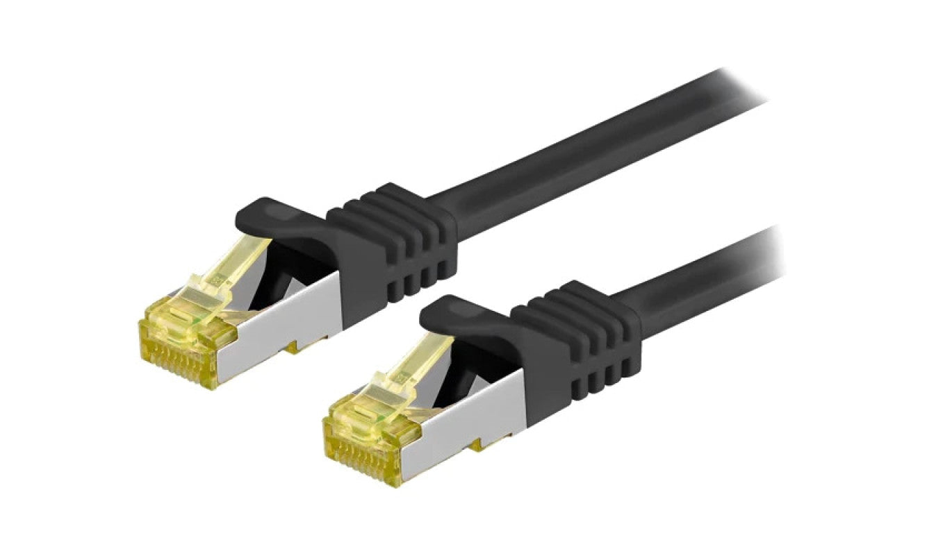 Patch cord S/FTP 6a linka Cu LSZH czarny 3m 26AWG 91617