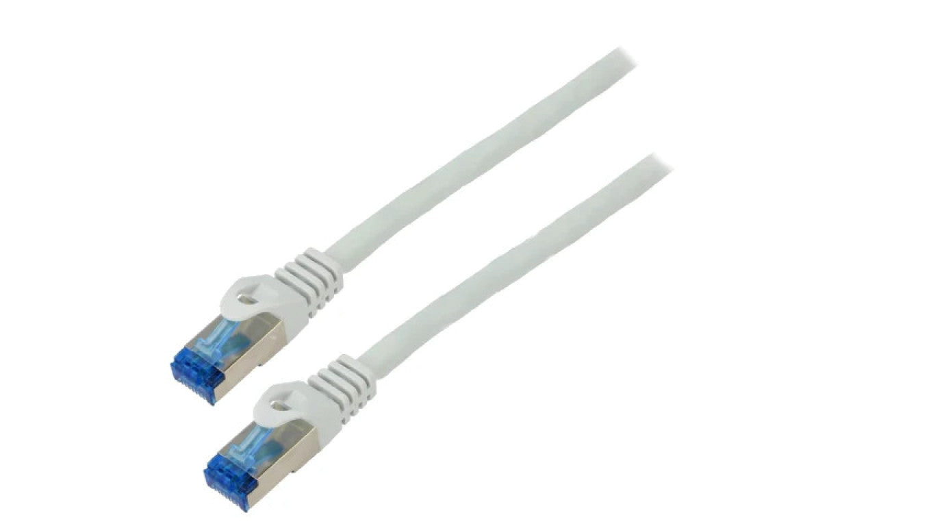 Patch cord S/FTP 6a linka CCA LSZH szary 10m 26AWG Żyły: 8 PCF6A-10CC-1000-S