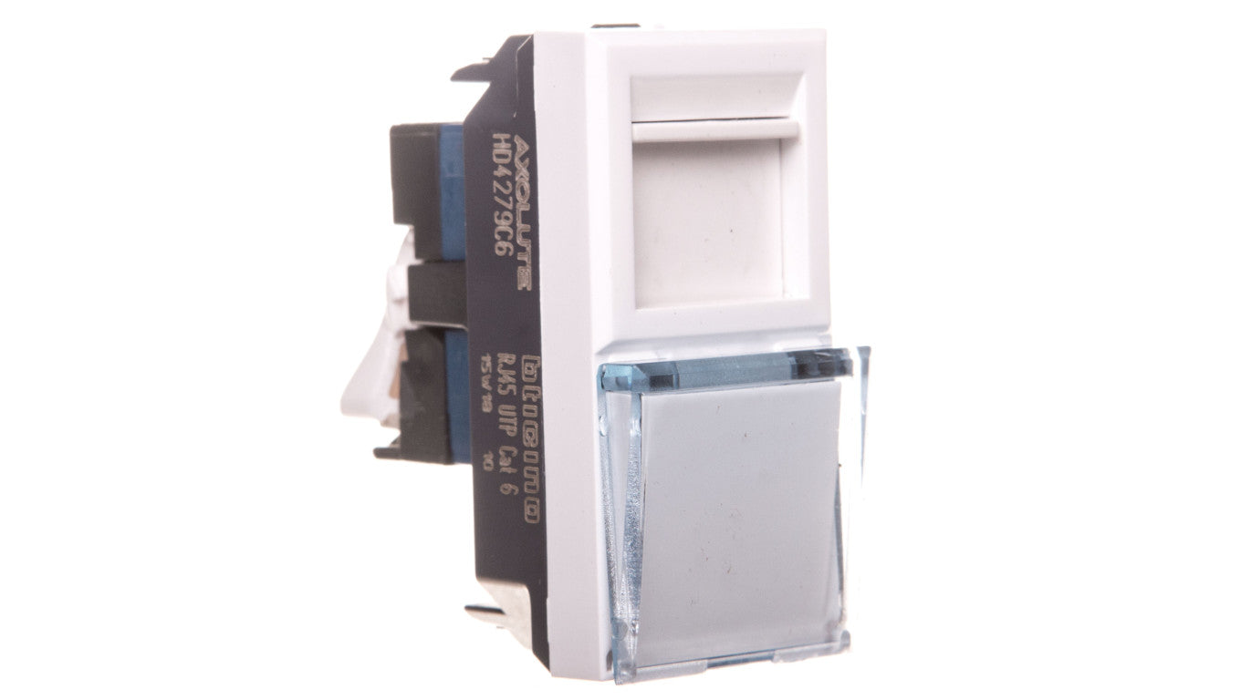 AXOLUTE Gniazdo komputerowe pojedyncze RJ45 białe HD4279C6