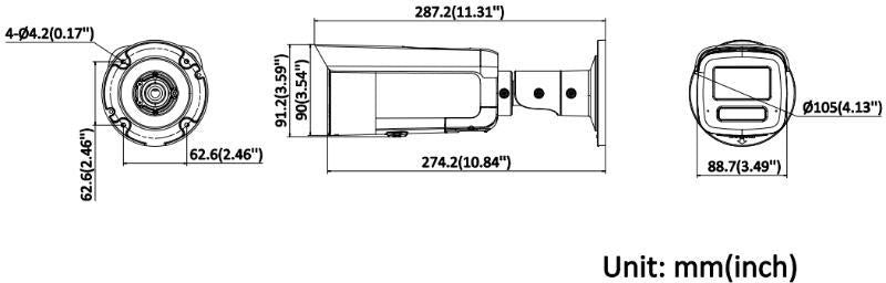 Kamera IP Hikvision DS-2CD2T43G2-LIZS2UY/SL(2.8/4mm)