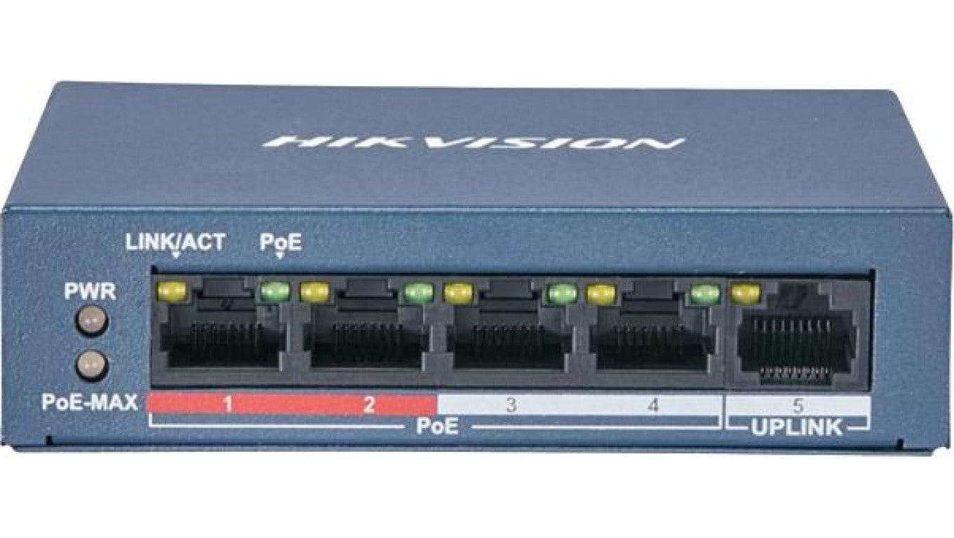 Switch PoE 4-portowy 100Mbps (niezarządzalny) DS-3E0105P-E/M(B)