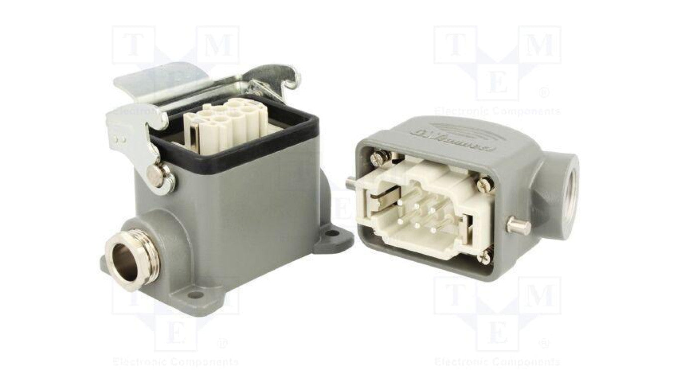 Złącze HDC męskie + żeńskie GWconnect PIN 6 16A 500V 6+PE 93603-0046