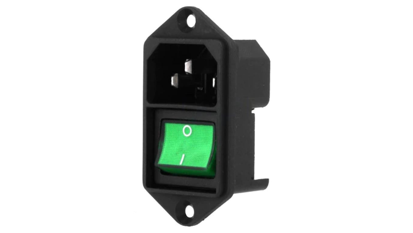 Złącze zasilające AC gniazdo męskie 10A 250VAC IEC 60320 4302.2141
