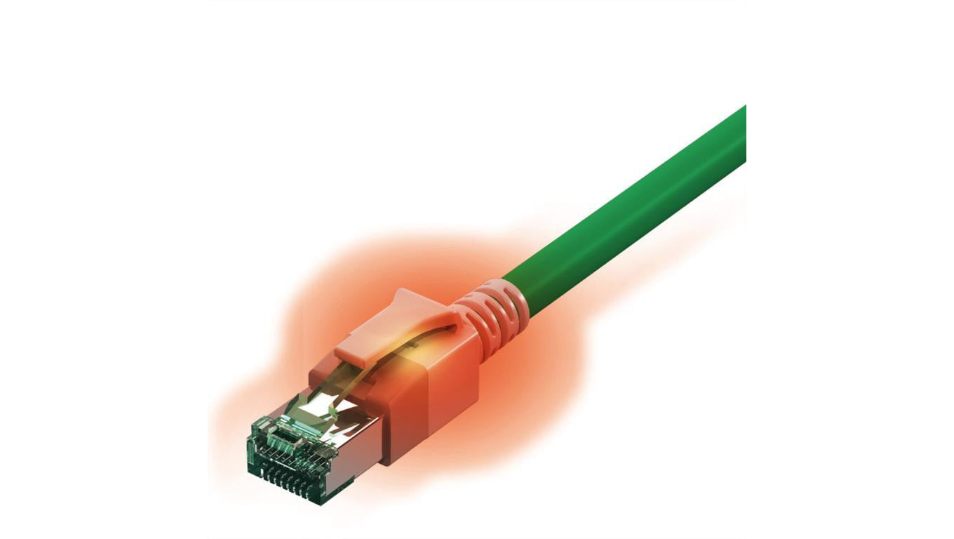 Kabel saCon S/FTP kat. 6A (klasa EA), LSOH, zielony, 2 m