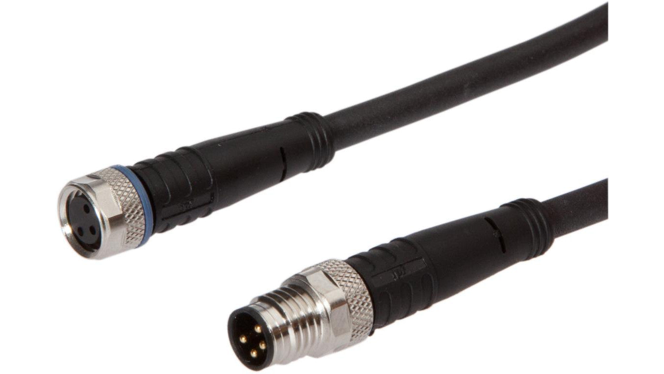 Kabel połączeniowy, 0,3 m, gniazdo M8 3-stykowe proste, wtyczka M8 4-stykowa prosta, 3x0,34 mm², PUR (poliuretan) VK03C991