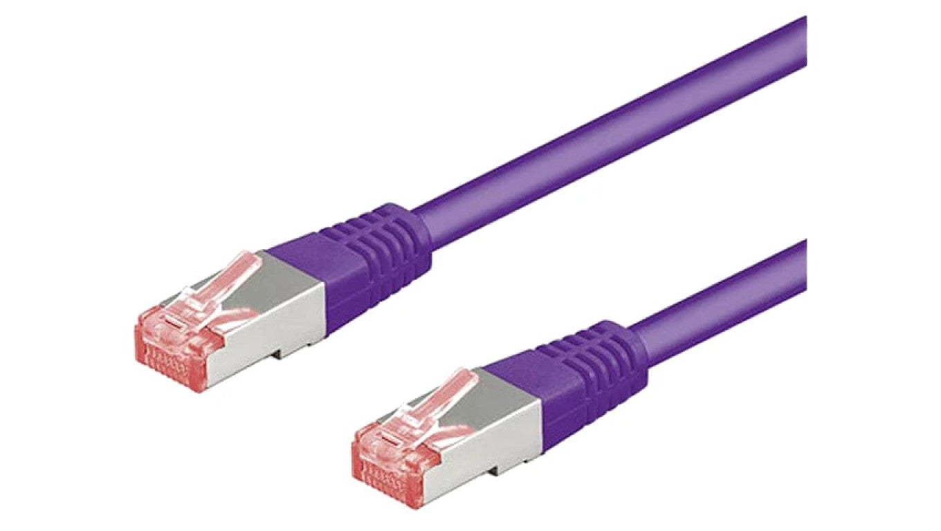 Patch cord S/FTP 6a linka Cu LSZH fioletowy 5m 27AWG 93822