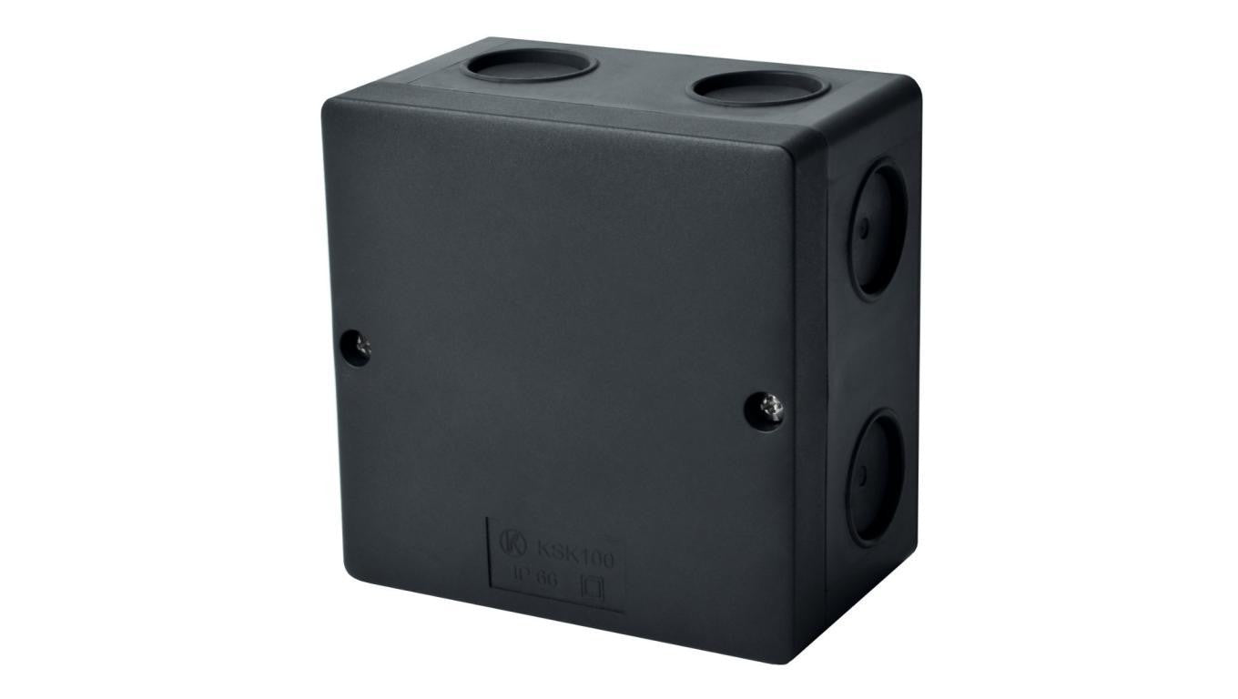 Puszka instalacyjna KSK 100 natynkowa 101x101x63mm bezhalogenowa hermetyczna IP66 czarna