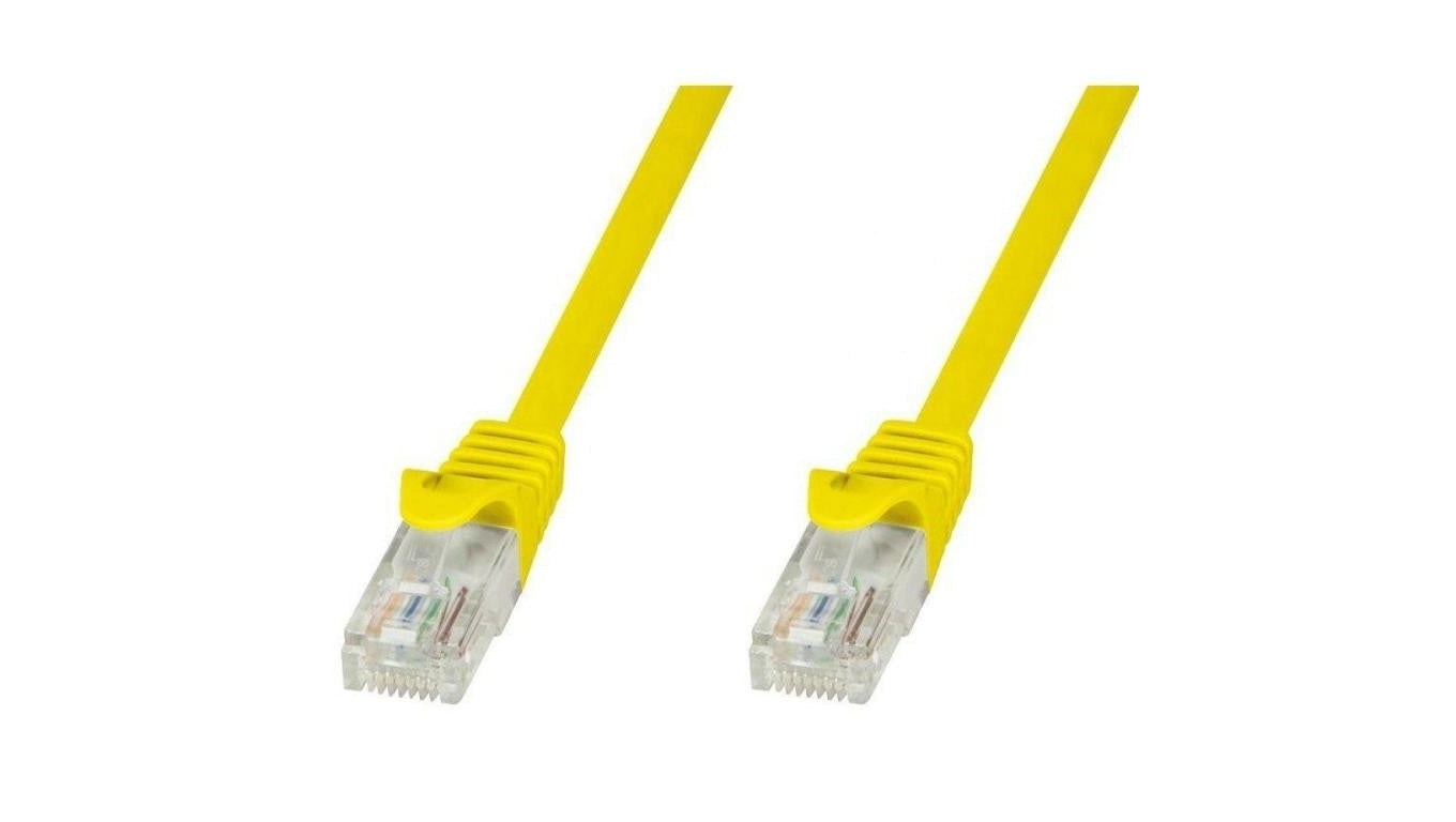 Patch cord Cat5e UTP 1,5m żółty CCA