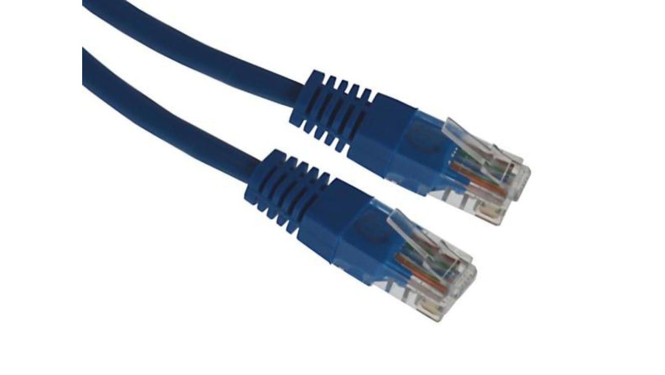 Kabel patchcord UTP5 0,5m niebieski