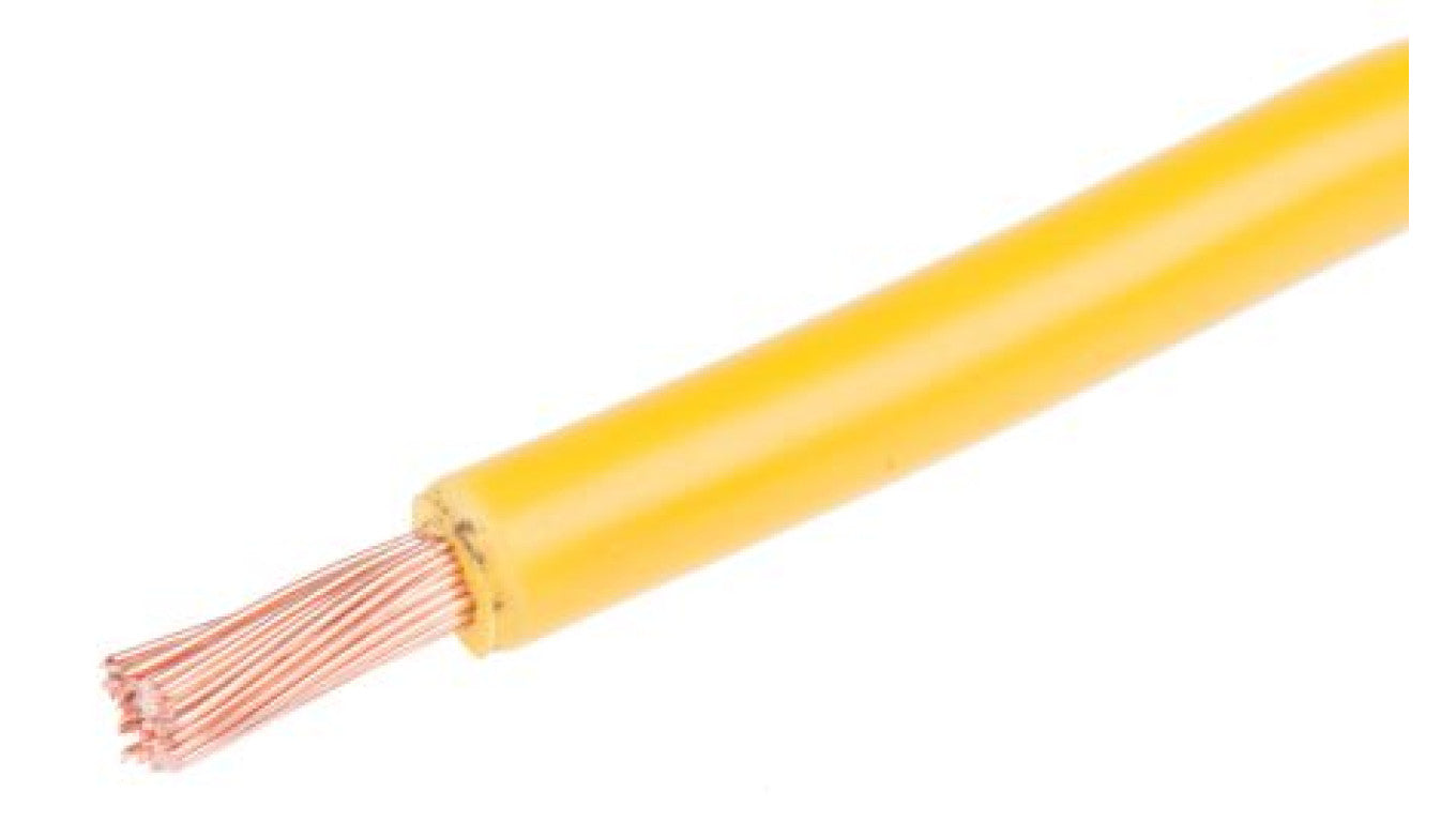 Kabel trzynormowy, dł. 100m 2,5 mm², 30 A, 1 kV DC, 600 V AC, Maks. +105C Żółty Zgodność z trzema normami, RS PRO