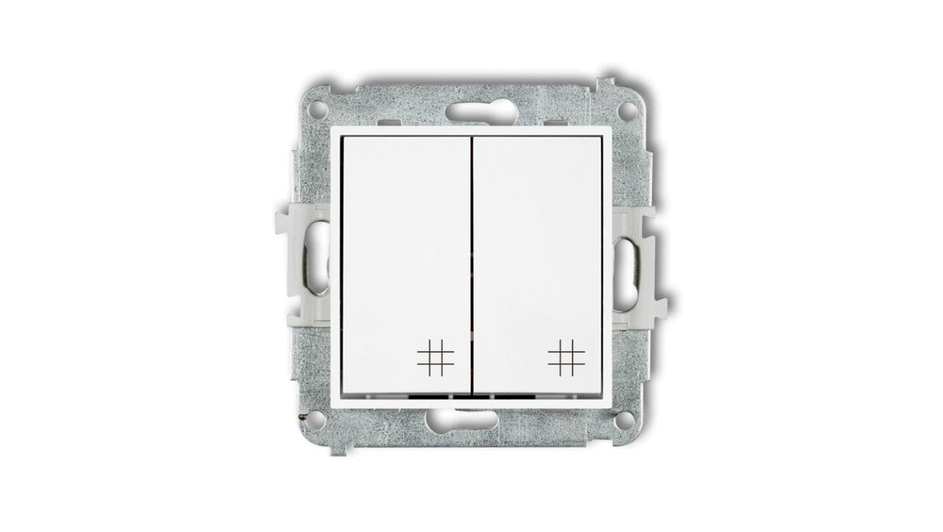 MINI Mechanizm łącznika podwójnego krzyżowego biały mat 25MWP-66