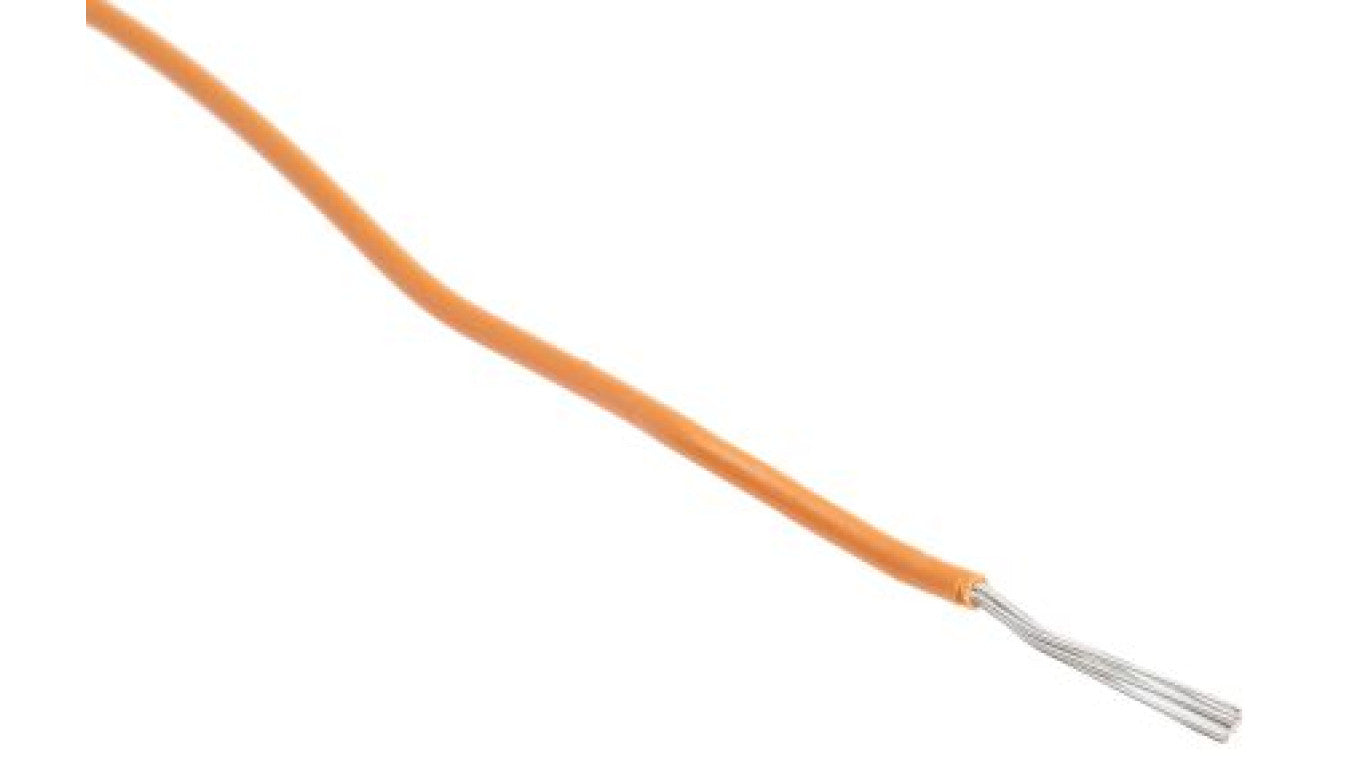 Przewód o podwyższonej odporności PVC Pomarańczowy, 250m 0,34 mm² 7/0,25 mm, 250 V, -40 → +105C, Ø 1.45mm, RS