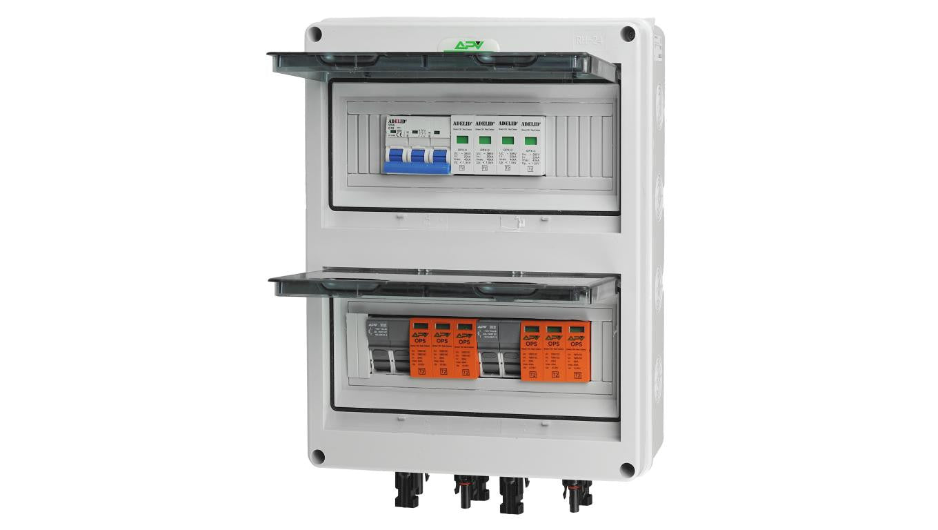 Rozdzielnica PV 1000V DC/AC 2-stringi, 2-rzędowa APV-RPV-2-24