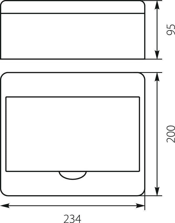 Rozdzielnica n/t RN-8 Fala (N+PE) IP40 200x234x95mm, biała | 7.2 Elektro-Plast Opatówek