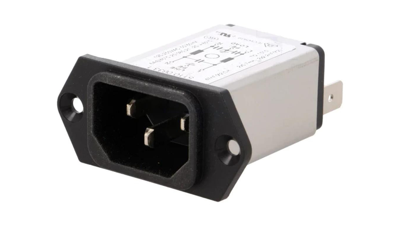 Złącze zasilające AC gniazdo męskie 6A 250VAC IEC 60320 5110 5110.0633.1