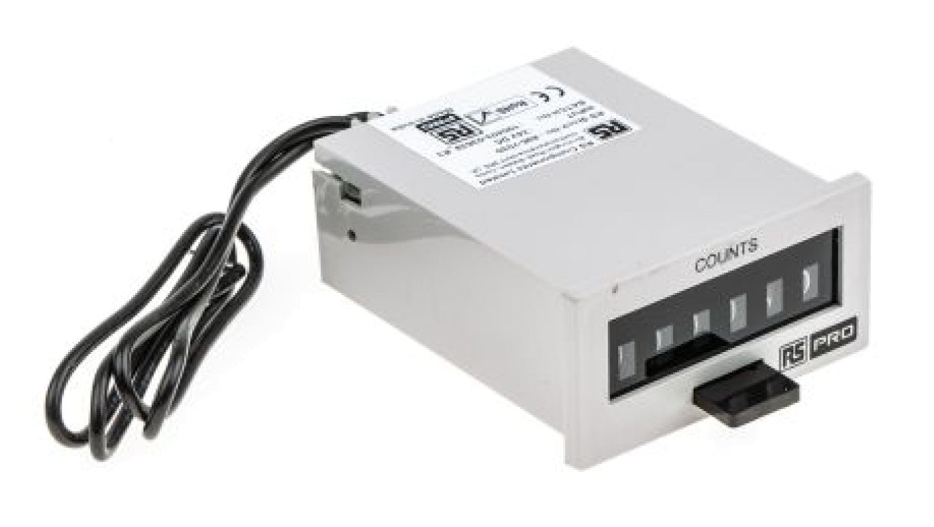 Licznik impulsów mechaniczny 6-cyfrowy 24 V DC RS PRO