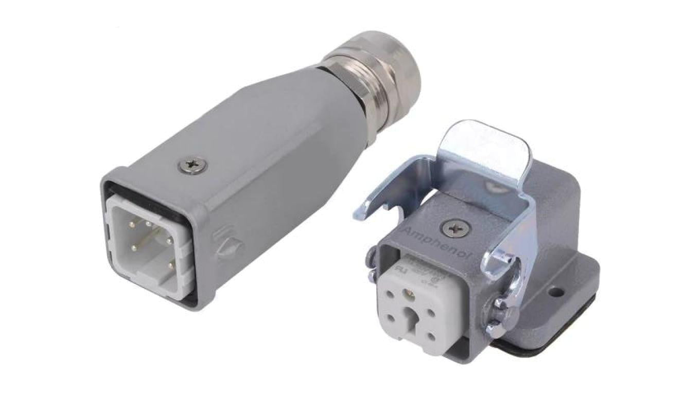 Złącze HDC męski + żeński C146 5-PIN 4+PE rozmiar A3 M20 C146 10E004 925 4