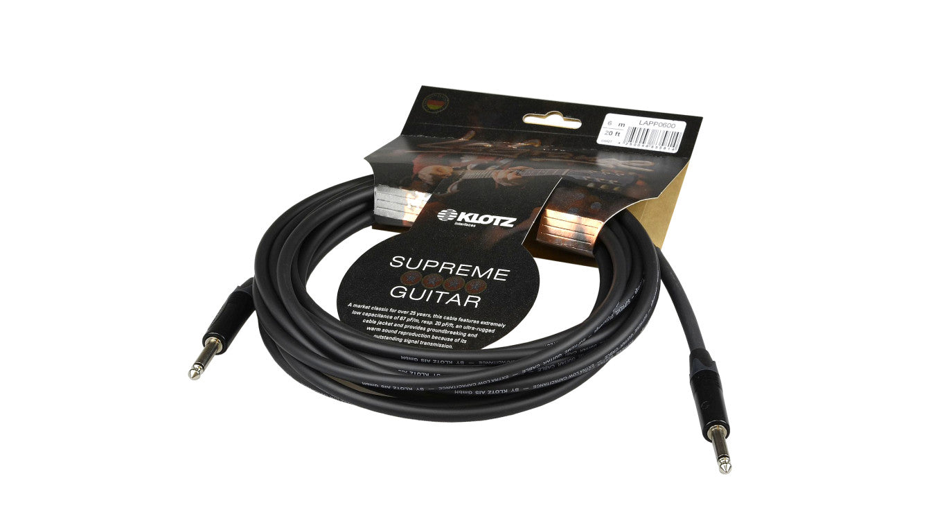 KLOTZ LaGrange Kabel instrumentalny Audio Jack 6,3mm Mono (wtyk / wtyk) 6m