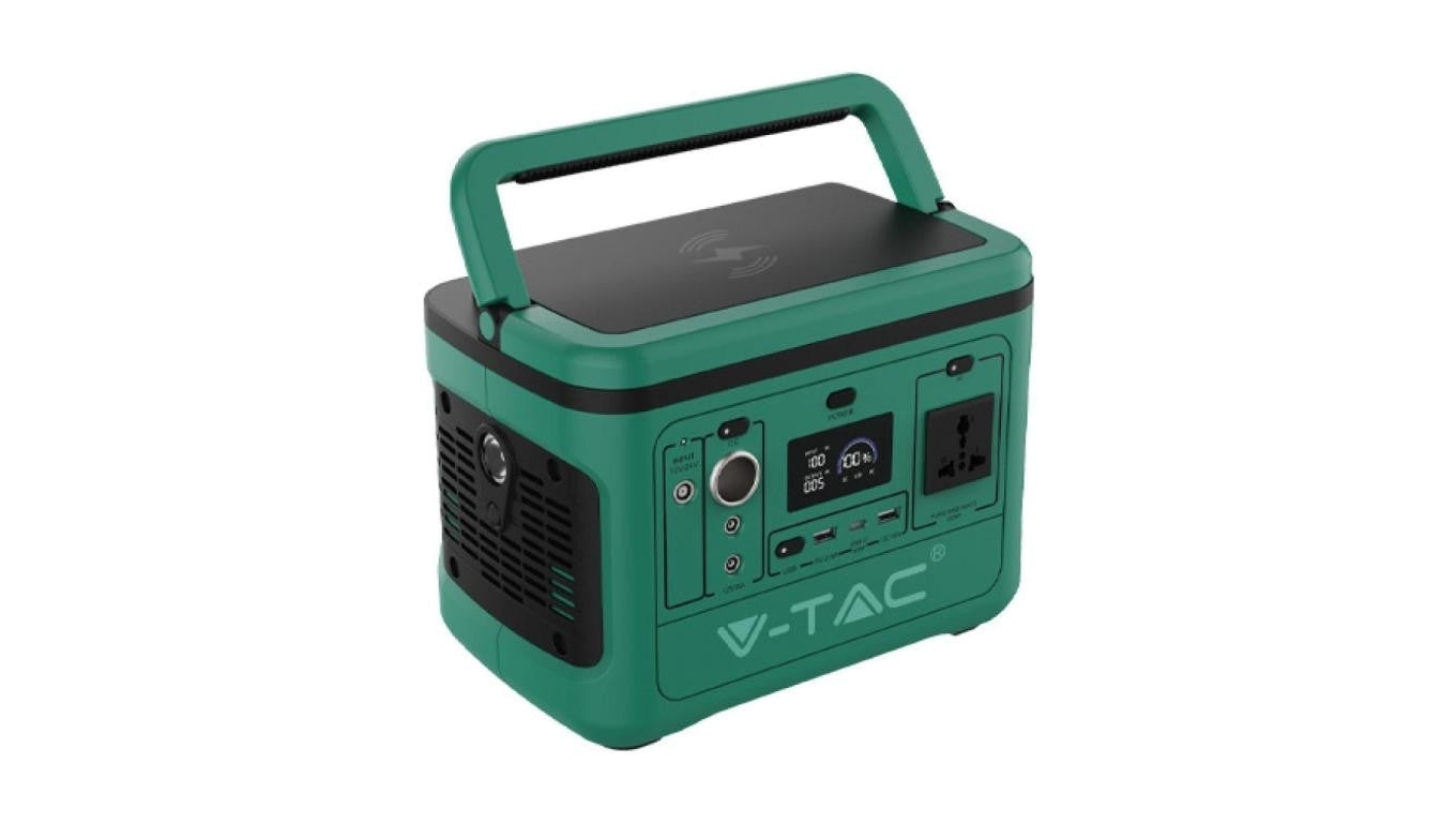Przenośny magazyn energii, powerbank 568Wh 600W LiFePO4 VT-606 26.2Ah/21.6V 11442