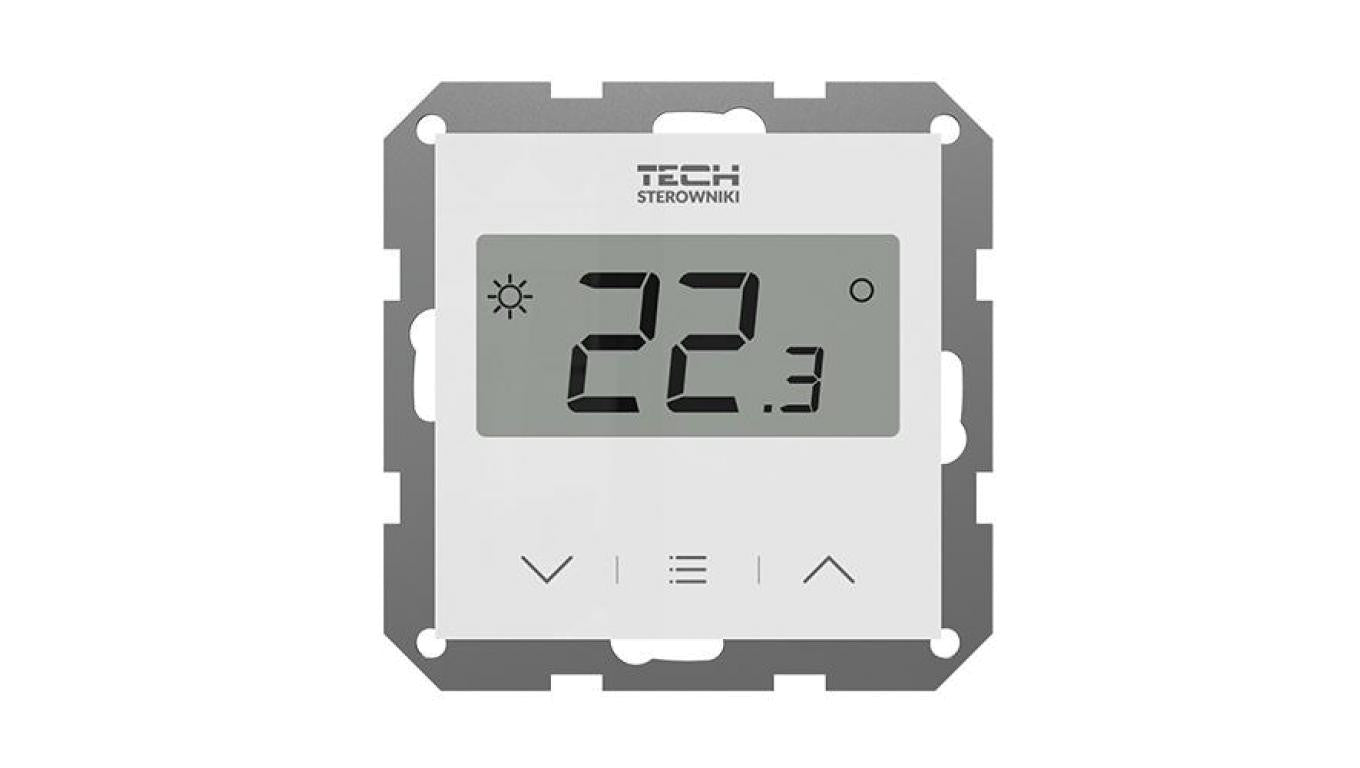 TECH F-2Z V2 - Regulator pokojowy bezprzewodowy doramkowy kolor biały