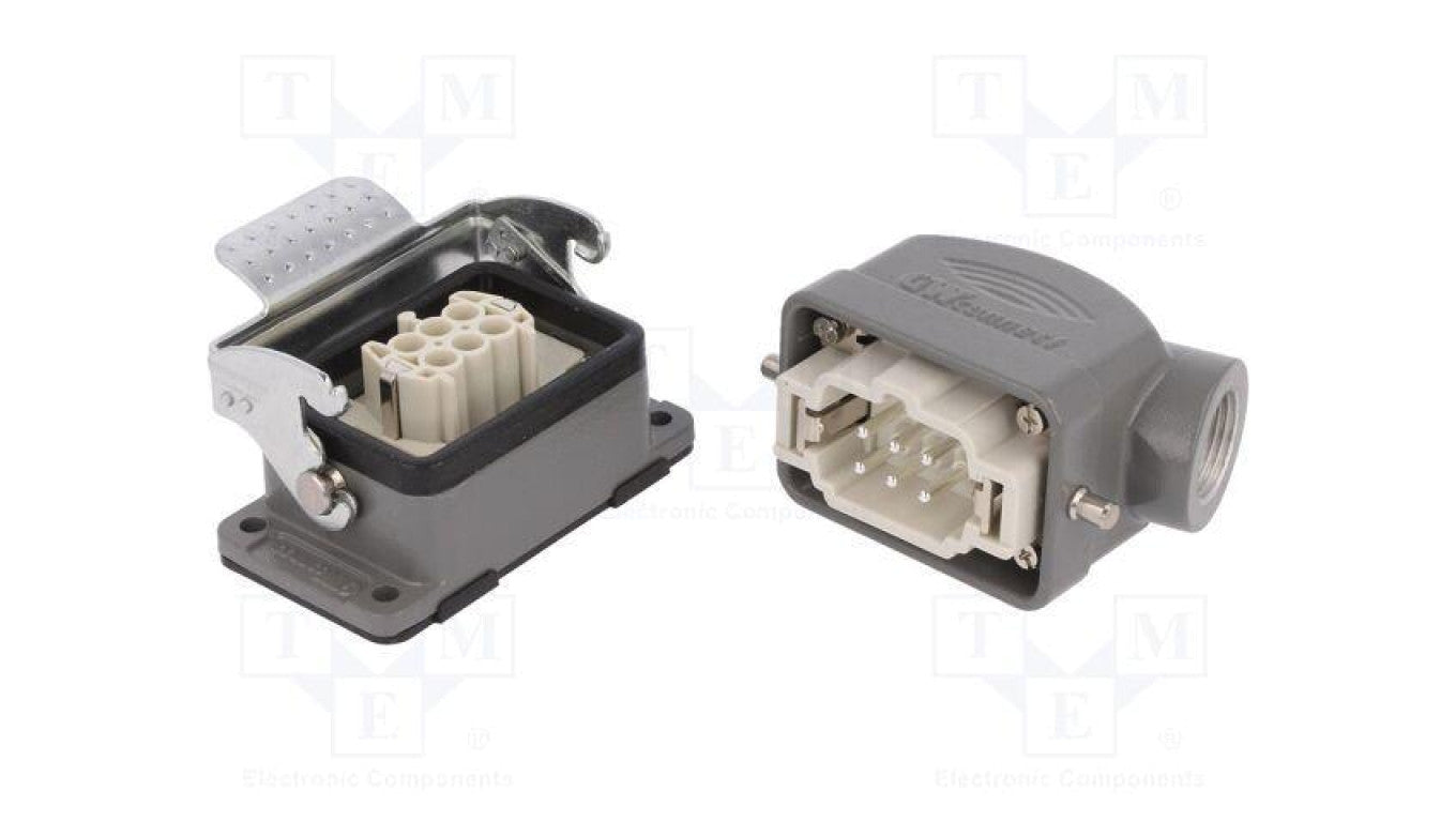 Złącze HDC męskie + żeńskie GWconnect PIN 6 16A 500V 6+PE 93603-0041