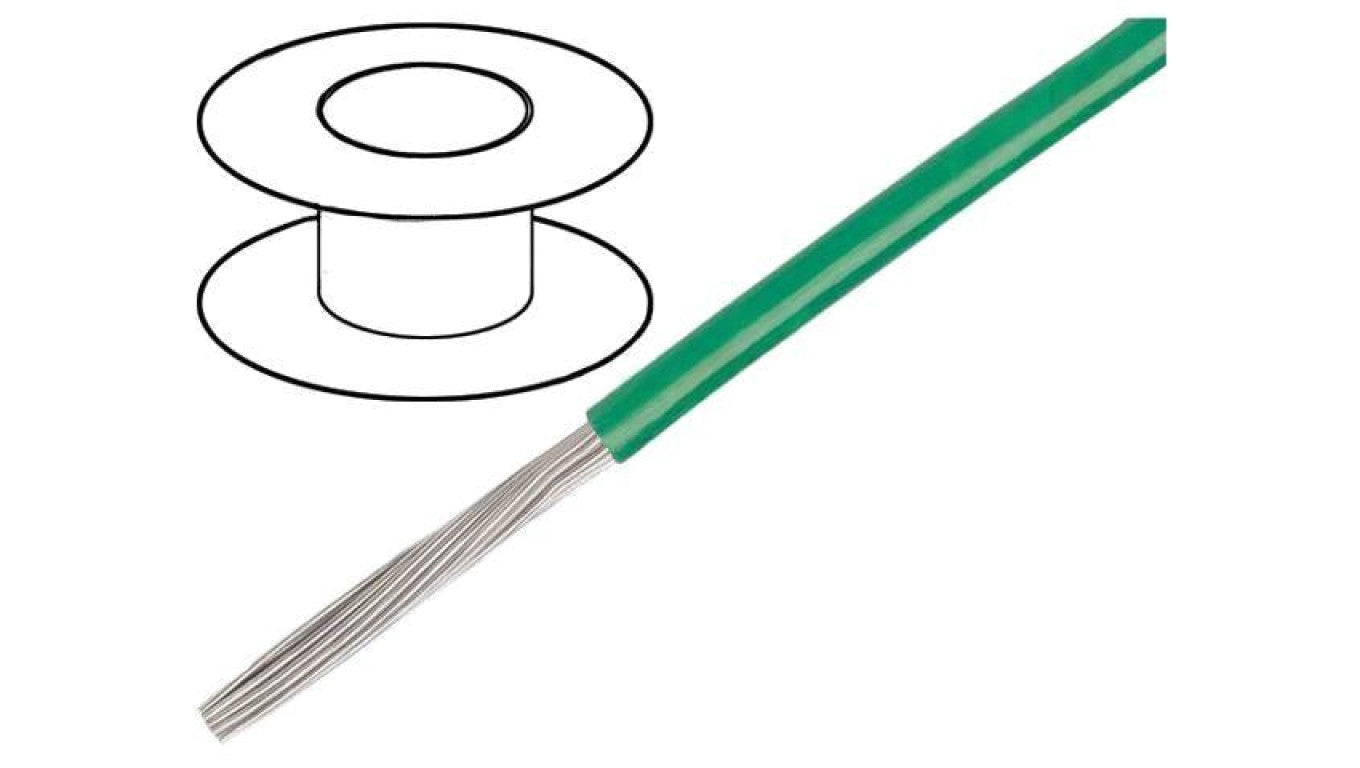Przewód EcoGen, EcoWire, HookUp Wire linka Cu 14AWG MPPE zielony 600V 30,5m 6717 GR005