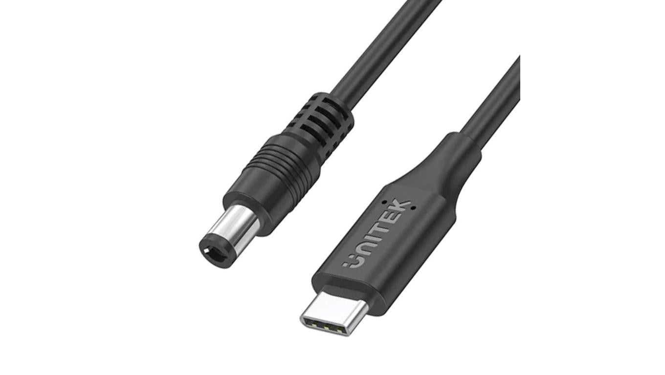 UNITEK Kabel zasilający USB-C - DC Jack 5,5x1,7mm 65W PD do laptopów Acer 1,8m