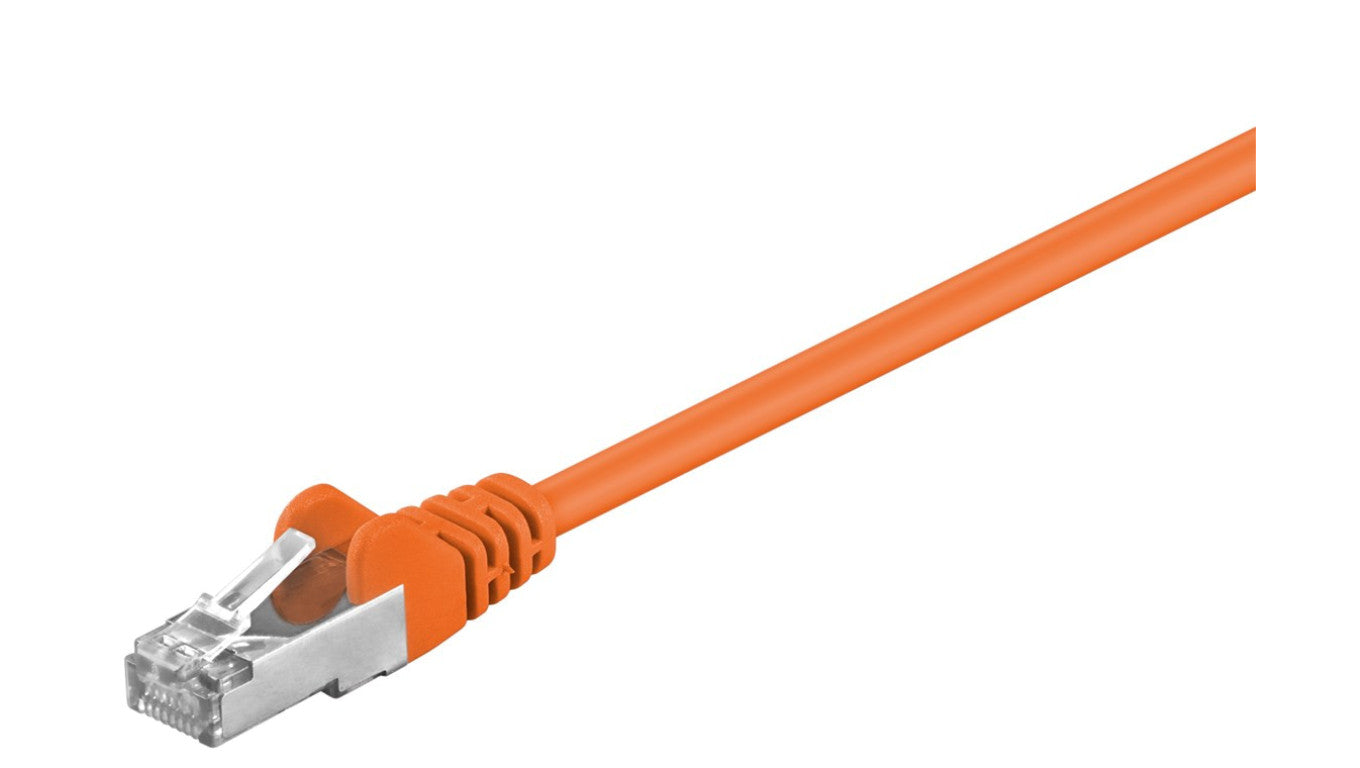 CAT 5e Kabel łączący, SF/UTP, Pomarańczowy - Długość kabla 0.5 m
