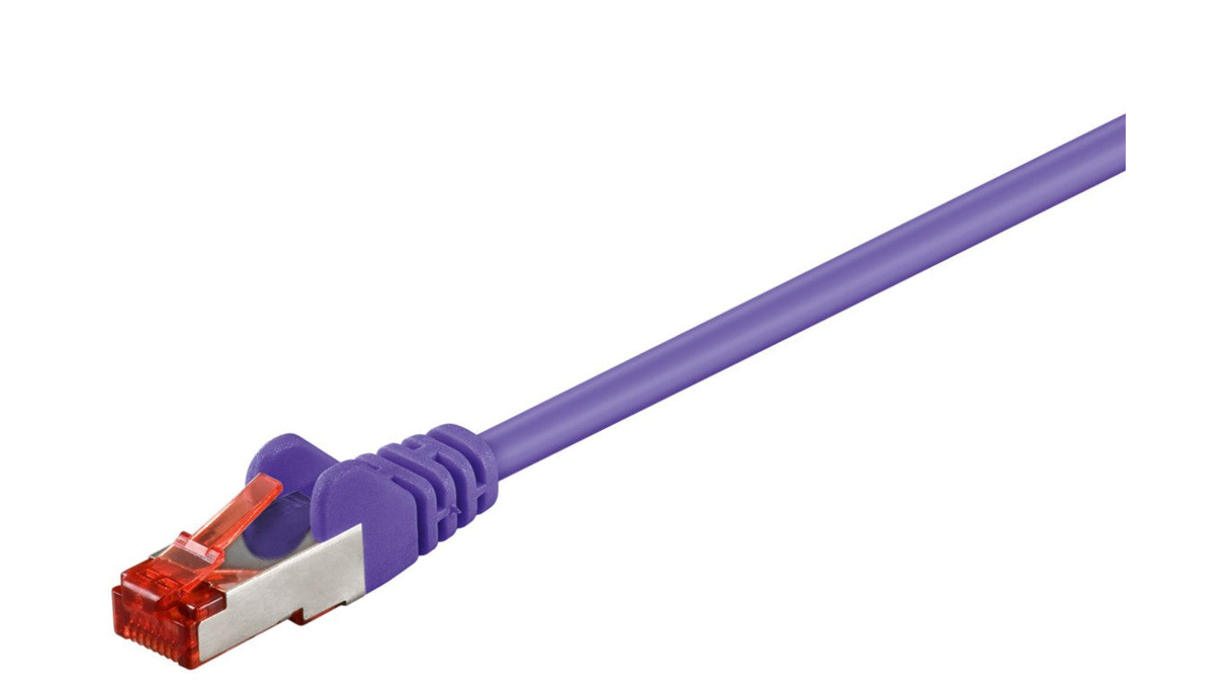 CAT 6 Kabel łączący, S/FTP (PiMF), Liliowy - Długość kabla 10 m