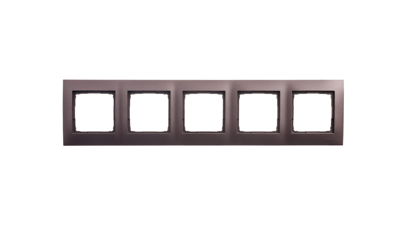 Simon 54 Premium Ramka pięciokrotna brąz mat DR5/46