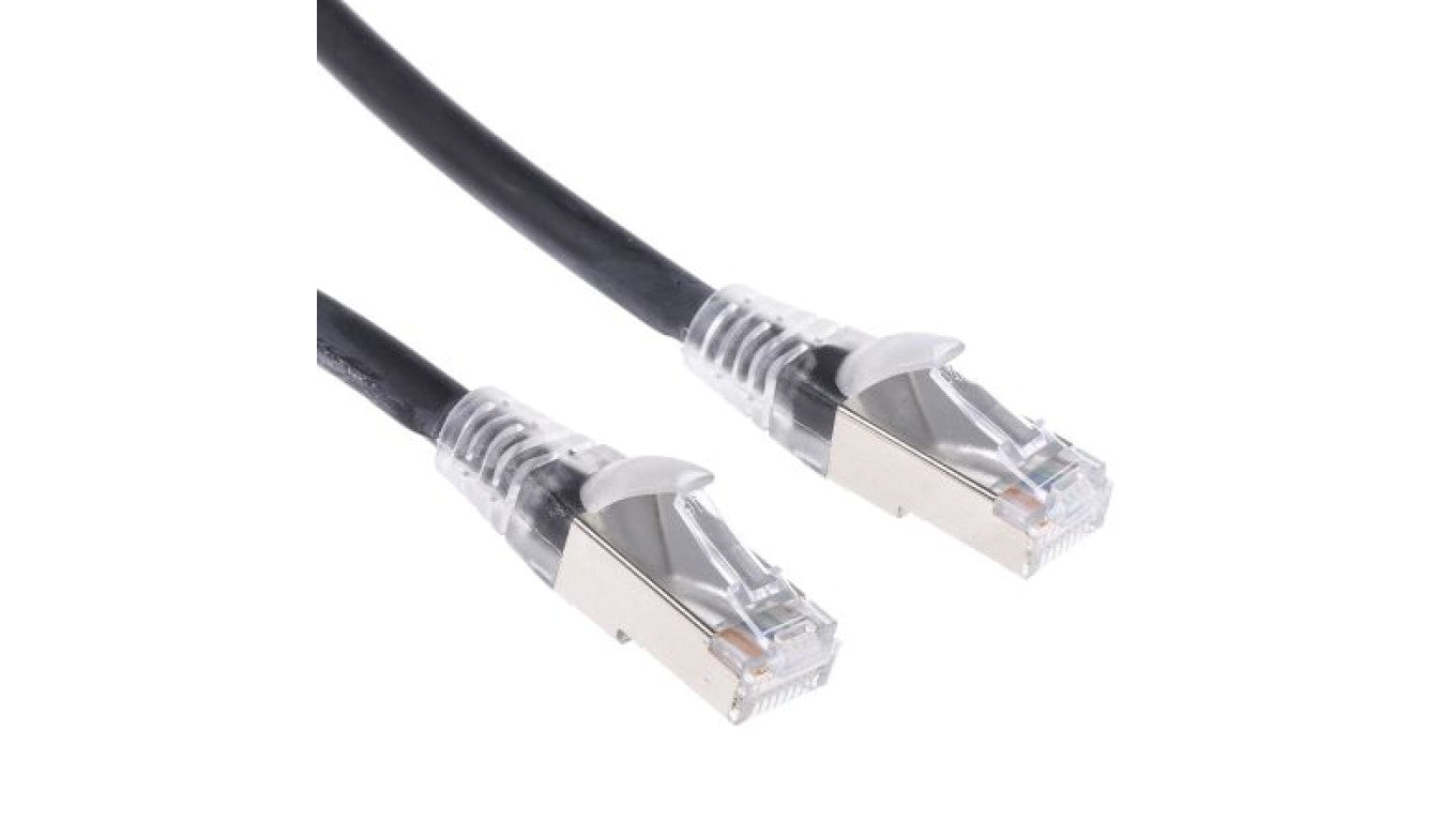 Kabel kategorii 6, Czarny, Wtyk RJ45/męski RJ45dł.: 5m, mat. koszulki: LSZH