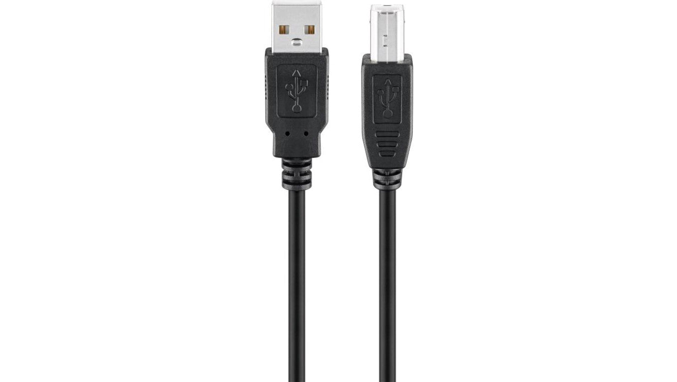 Kabel USB 2.0 Hi-Speed, Czarny - Długość kabla 0.25 m