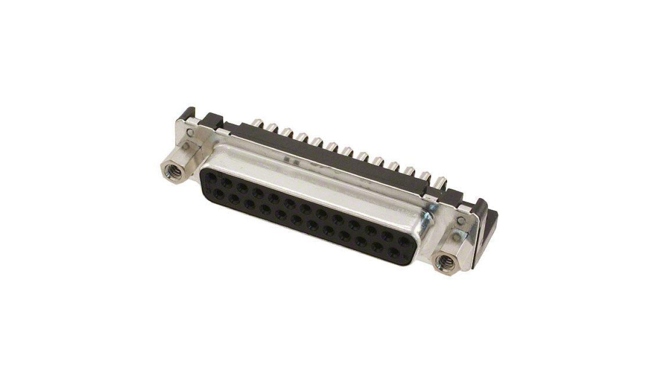 D-Sub PIN: 25 gniazdo żeńskie kątowe 90 THT UNC 4-40 09663526613