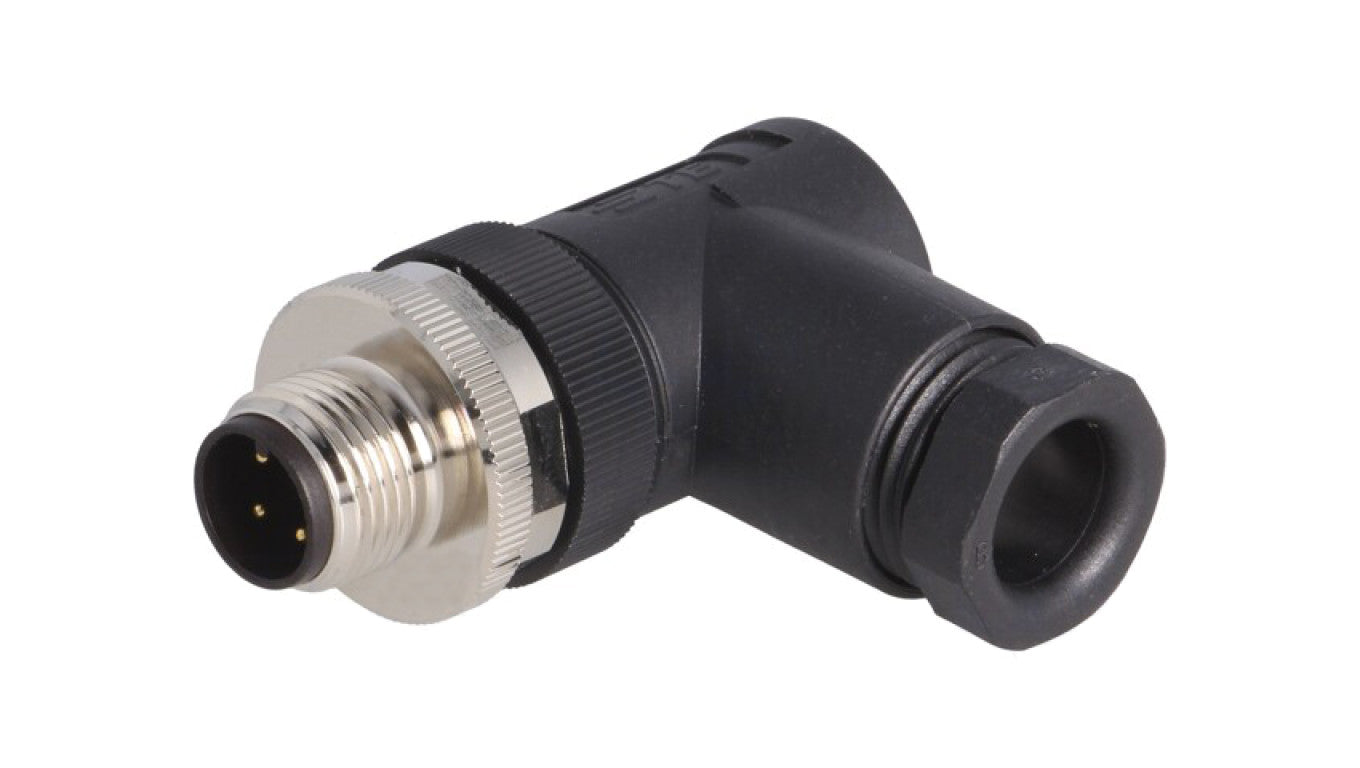Złącze okrągłe M12 męskie kątowe nieekranowane 4-PIN 250V PG9 T4113002041-000