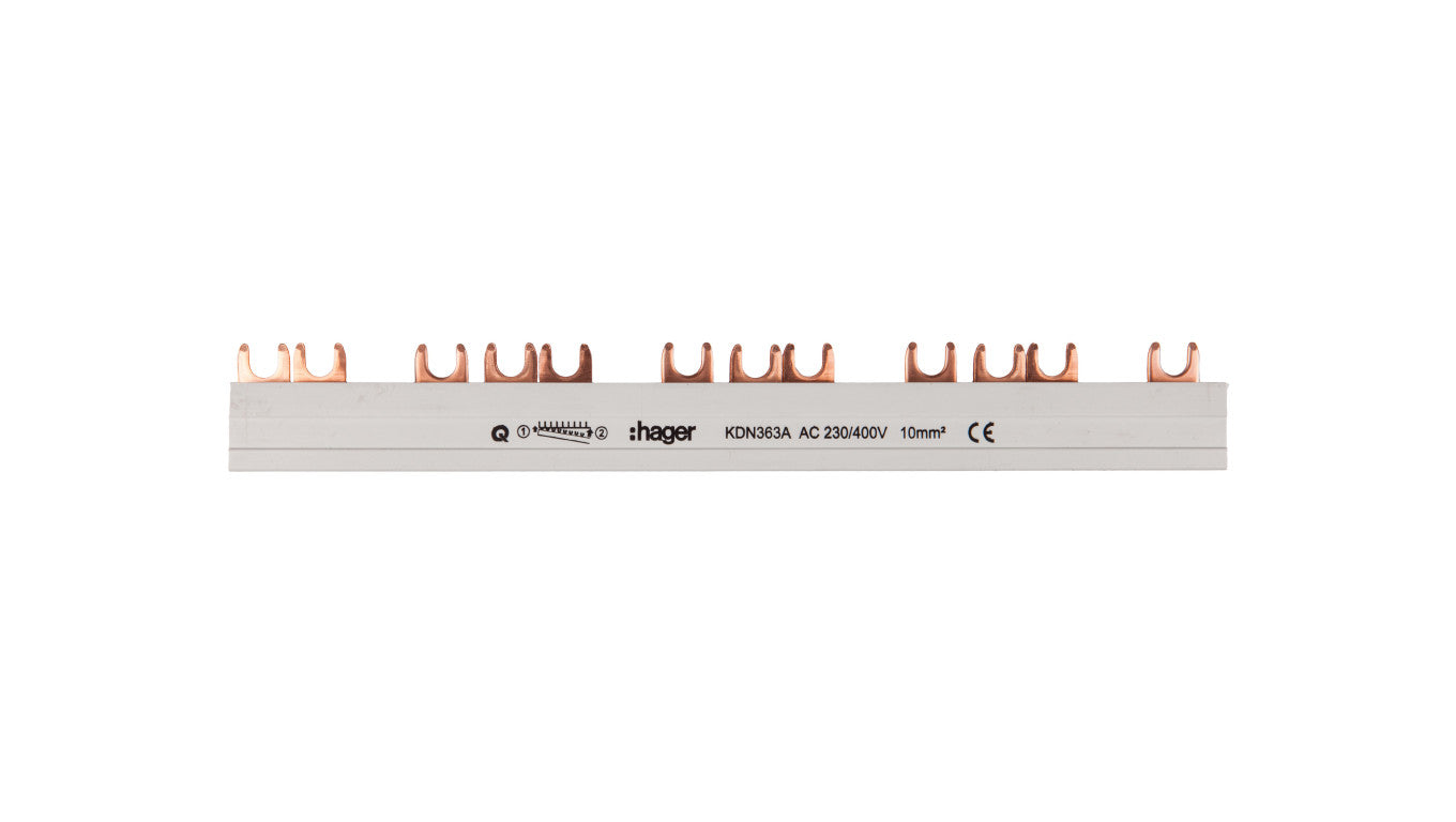 Szyna łączeniowa 3P 63A 10mm2 widełkowa (12 mod.) KDN363A