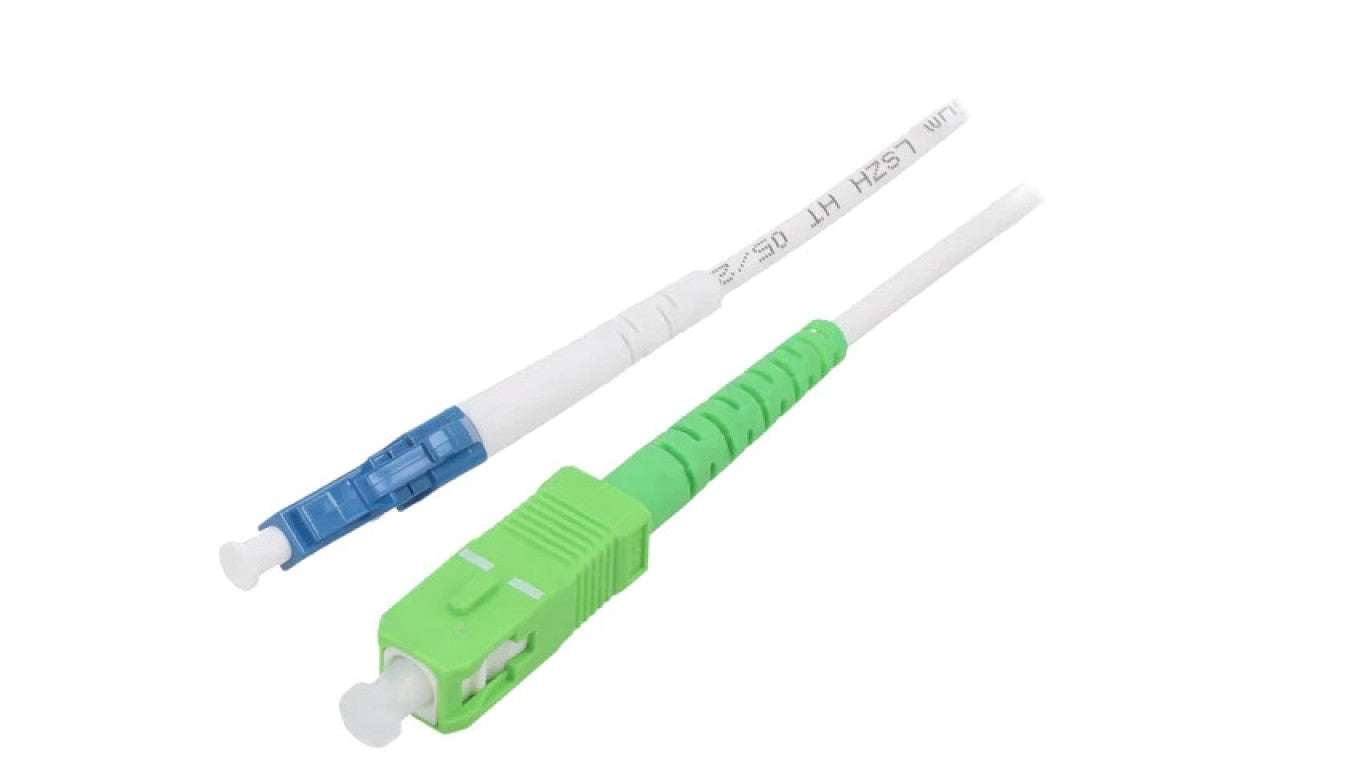 Patch cord światłowodowy OS2 LC/UPC,SC/APC 2m LSZH biały 59609