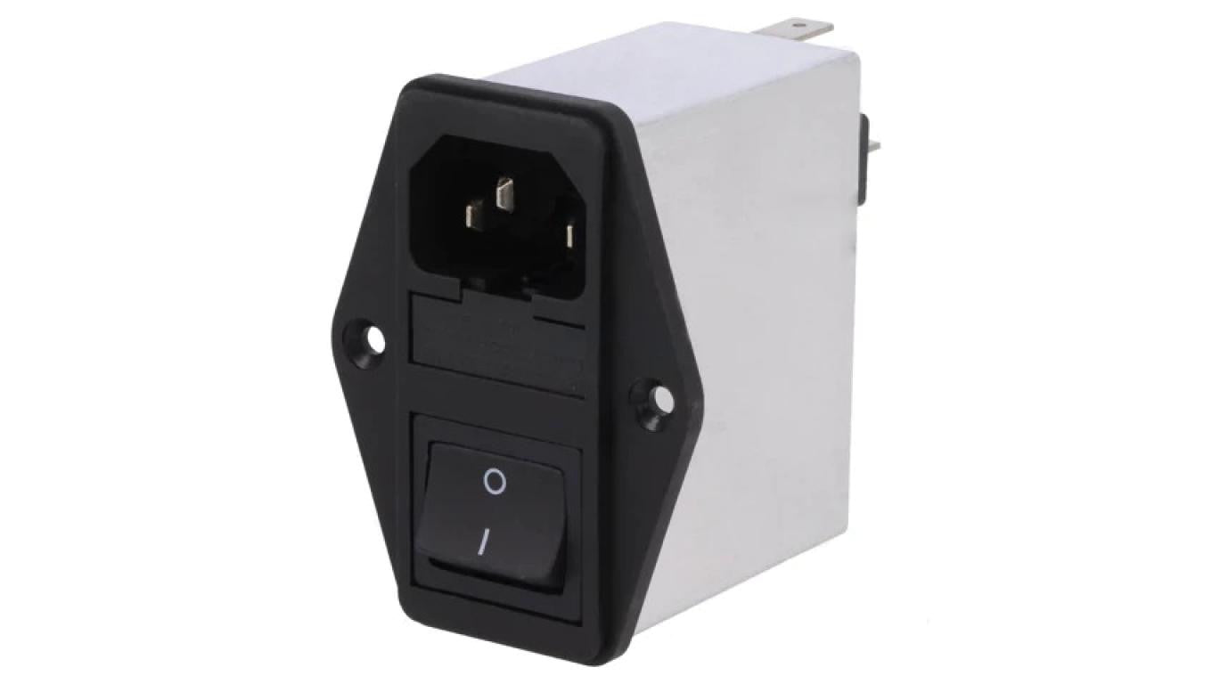 Złącze zasilające AC gniazdo męskie 10A 250VAC IEC 60320 4304.5085