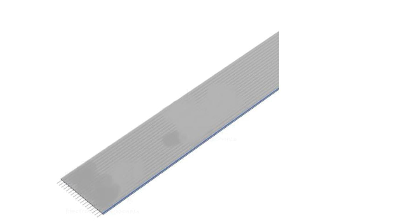 Przewód: wstążkowy 0,635mm drut Cu nieekranowany LSZH szary HF447/10 (100FT)