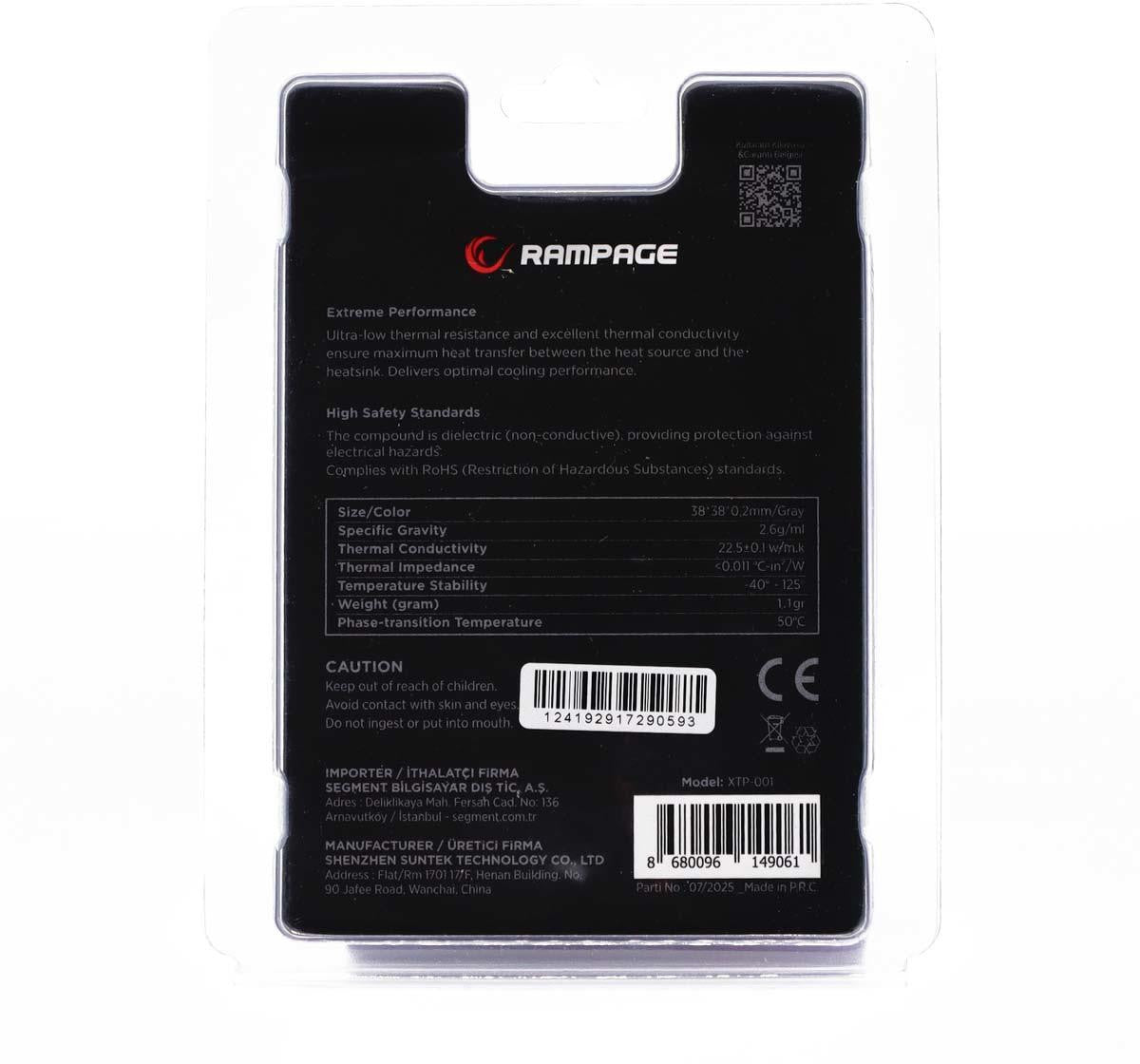 Rampage Termopad XTP-001 38×38×0,2 mm PTM