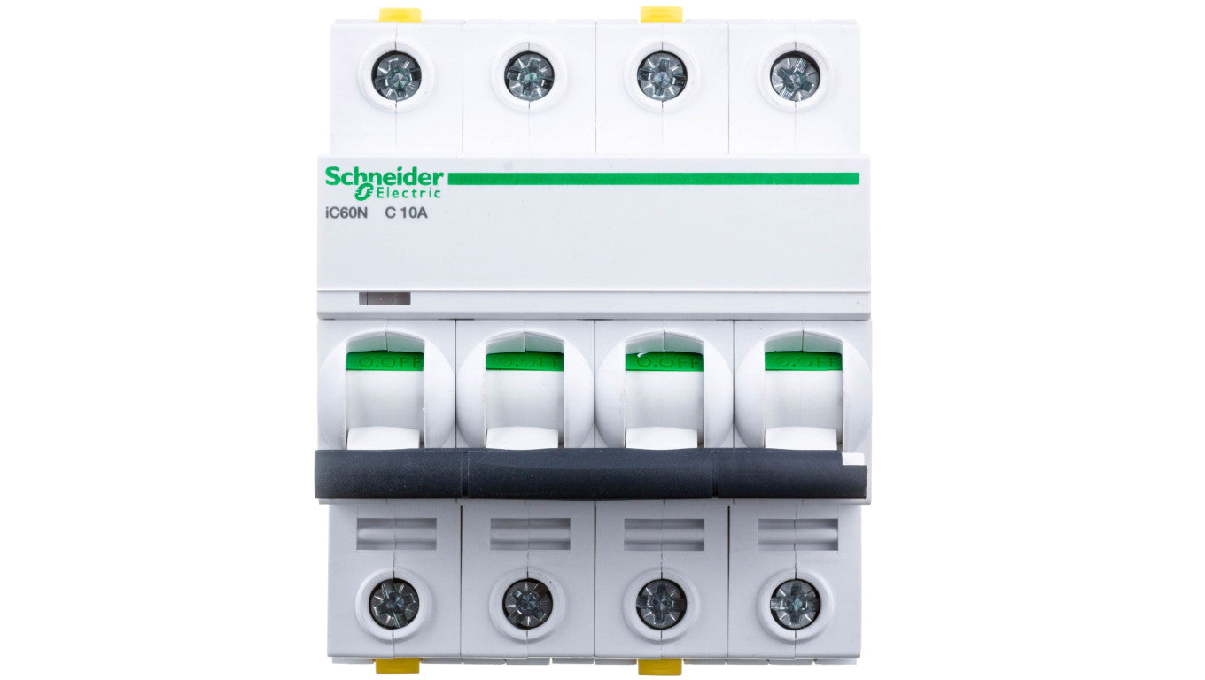 Wyłącznik nadprądowy 4P C 10A 6kA AC iC60N-C10-4 Acti9 A9F04410