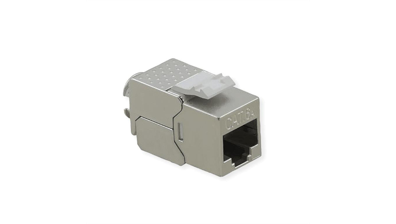 VALUE Cat.6A (Class EA) Keystone, RJ-45, ekranowany, beznarzędziowy, SLIM.