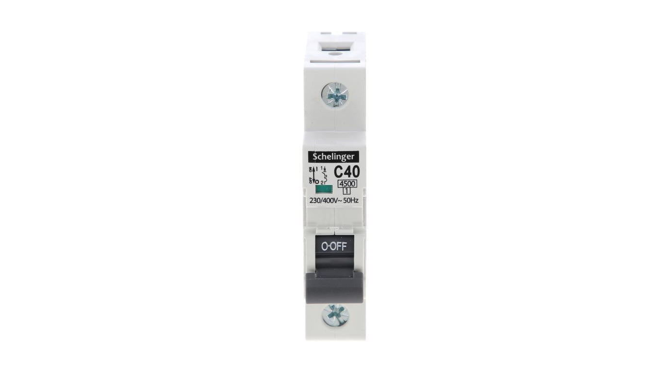 Wyłącznik nadprądowy 1P C 40A 4,5kA AC SCHELINGER A02-G7-1P-C40