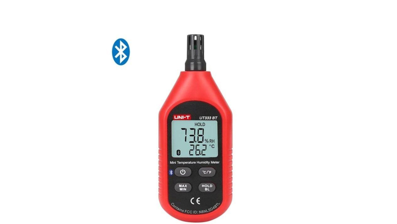 Miernik temperatury i wilgotności powietrza Termohigrometr z aplikacją na telefon Uni-T UT-333-BT Bluetooth