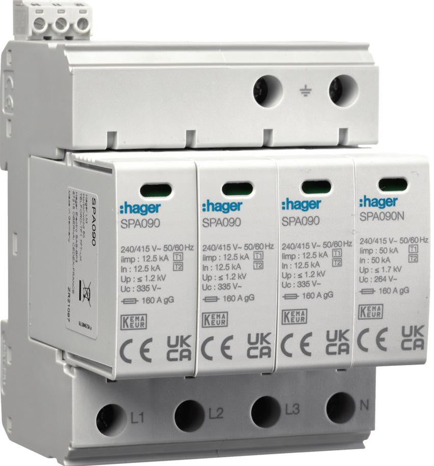 HAGER SPD Ogr. przepięć T1+T2 MOV 4P SPA931