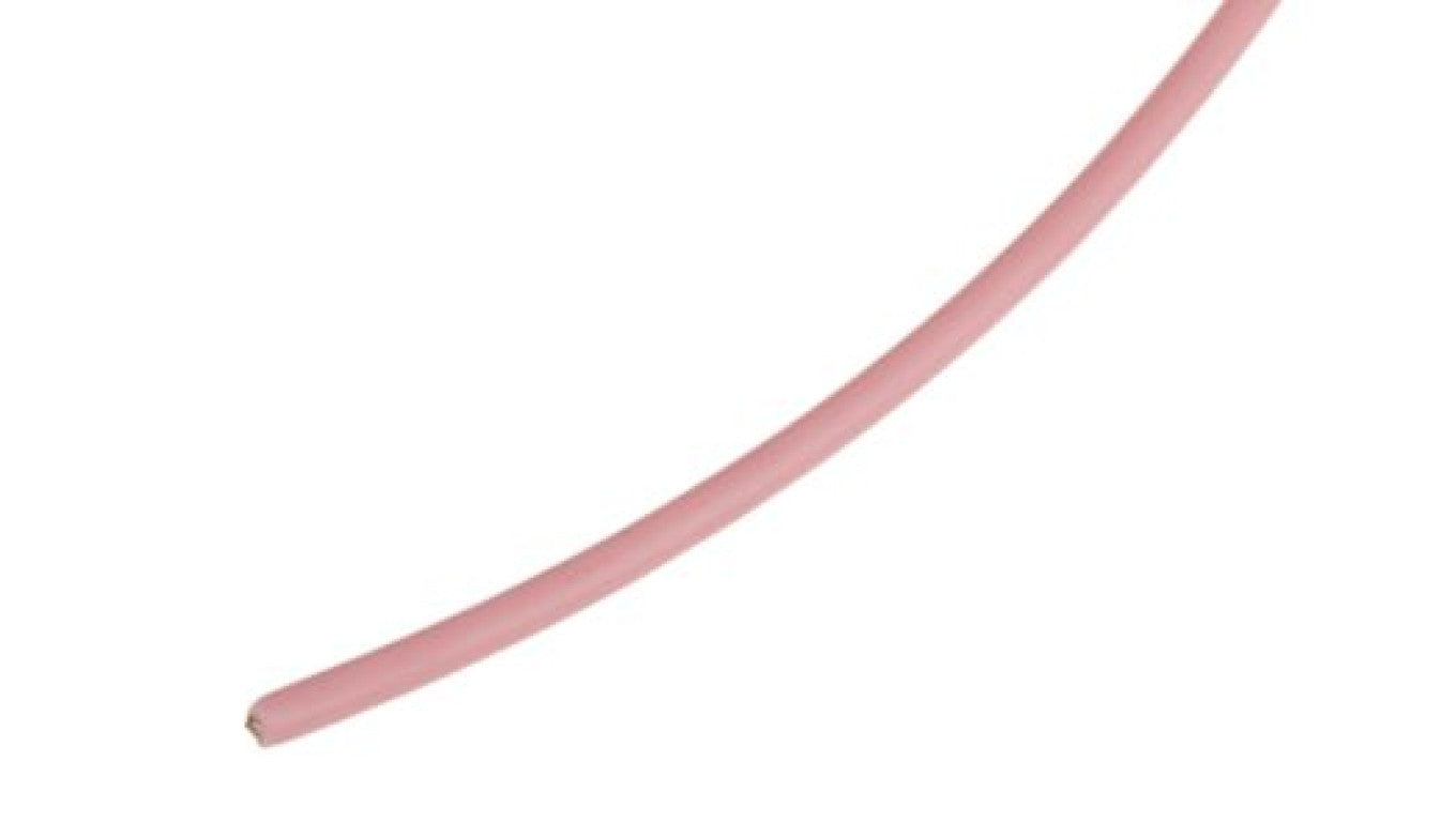 Przewód do urządzeń PTFE PTFE Różowy, 100m 0,6 mm² 19/0,2 mm, 600 V, -75→ +200 C., Ø 1.6mm, RS PRO BS3G210
