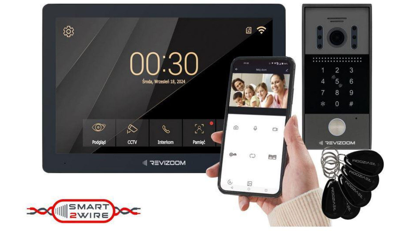 Wideodomofon REVIZOOM RM-T203HD BLACK/RC-212HD-CK1